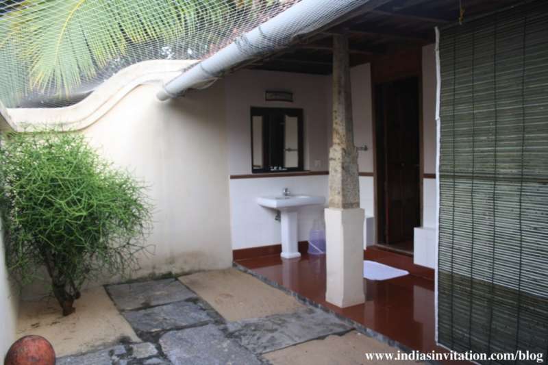 Poovar Trip Open bathroom of Isola Di Coco our Hotel in Poovar
